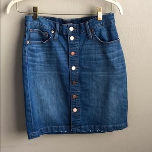 J. Crew Denim button front skirt.